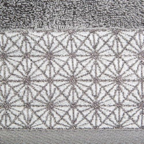 Ręcznik 70x140 Brenda srebrny z bordiurą