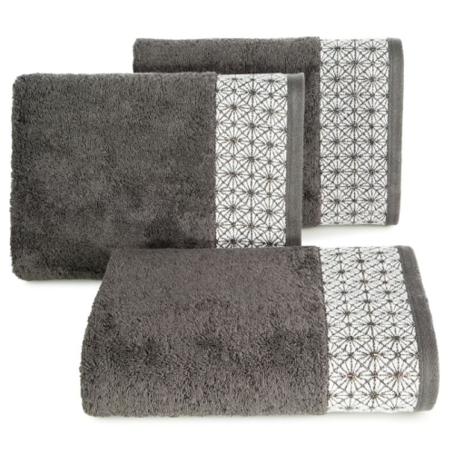 Ręcznik 70x140 stalowy z bordiurą