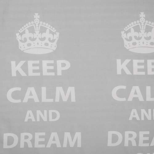 Komplet pościeli popielatej 160x200 keep calm and dream 